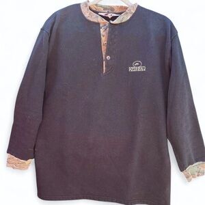 RedHead Camo Trim Henley Long Sleeve Shirt XL
